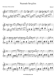 Nazende Sevgilim Piyano Notası » Kolaynota.com
