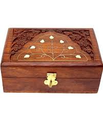 polished handmade wooden jewellery box