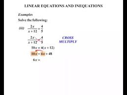 Advanced Maths Linear Equations