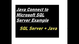 connect sql server with java you