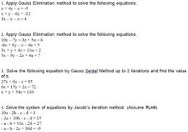 Solved Apply Gauss Elimination Method