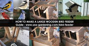 make a large capacity wooden bird feeder