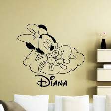 Personalized Minnie Mouse Wall Sticker