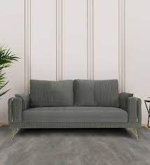 Buy Solitaire Velvet 3 Seater Sofa In