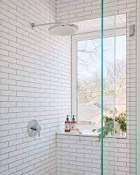 Bathroom Corner Showers Subway Tile