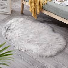 faux fur rug sheepskin pelted 60x90