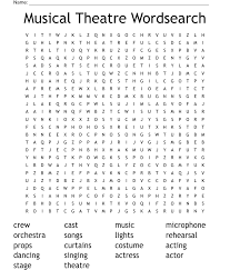 similar to theatre word search wordmint