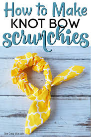 knot bow scrunchie diy