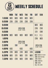 schedule crossfit unit