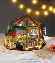 Diy Garden Café Miniature Doll House