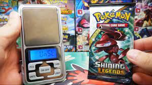 DOES IT WORK? WEIGHING POKEMON SHINING LEGENDS BOOSTER PACKS!! - YouTube