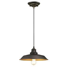 Westinghouse Iron Hill 1 Light Oil Rubbed Bronze Pendant 6344700 The Home Depot