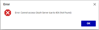 cannot access oauth server due to 404