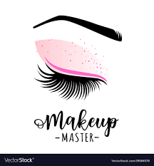 makeup master logo royalty free vector