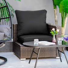Outsunny Garden Chair Cushions Black