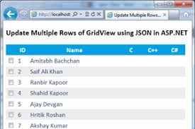 gridview using json in asp net