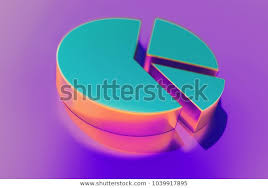 Candy Color Pie Chart Icon On Stock Illustration 1039917895