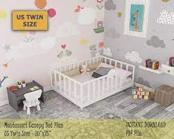 Montessori Canopy Bed Plan Twin Bed