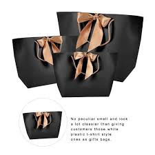 10pcs black paper gift bags apparel