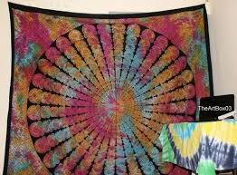 Ethnic Tie Dye Peacock Mandala Wall