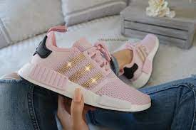 Adidas women's grand court sneaker. Women S Adidas Nmd Shoes With Rose Gold Swarovski Crystals Etsy