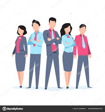 business characters team work office