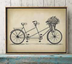 Wedding Tandem Bike Print Bike Art Bike