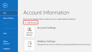 outlook configuring email with 2016