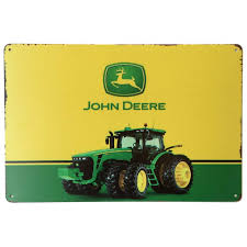 john deere farm tractor tin sign retro