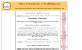 Payrollguru Net Website California Payroll Paycheck Calculator