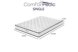 Choose from contactless same day delivery, drive up and more. Comforpedic Mattress 5 Zone Medium Support Foam Bonnell Spring 21cm Single White Black Kogan Com