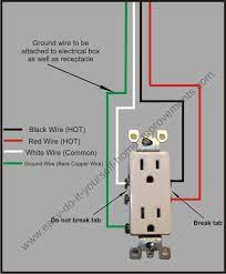 Electrical outlet with to way switch in switch box wire diagram Split Plug Wiring Diagram