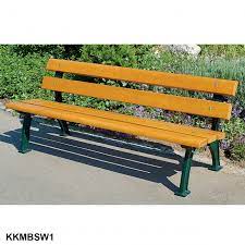 Metal Park Benches With Solid Wood