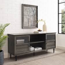 Owen Glass And Wood Tv Console Wood