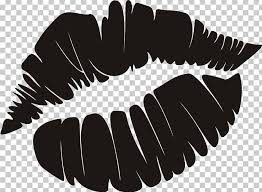 lip kiss png clipart black and white