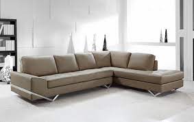 Contemporary Sectional Sofa In Latte