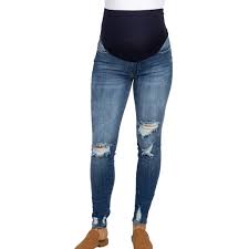 Us 10 61 36 Off Arloneet Pregnant Woman Ripped Jeans Maternity Pants Trousers Nursing Prop Belly Pregnancy Clothes Pregnancy Jeans 2019 In Jeans
