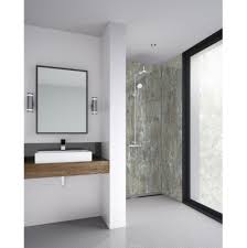 Light Wood Bathroom Shower Wall Panel