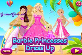 barbie princesses dress up dressing