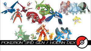 Pokemon 3rd Gen / Hoenn Dex - YouTube
