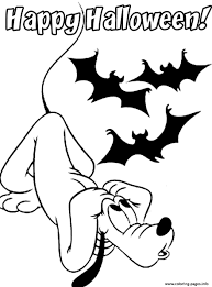 Bats, pumpkins, witch, scarecrow coloring pages too. Halloween Dog Pluto Disneya33f Coloring Pages Printable