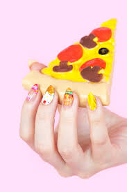 diy junk food manicure using watercolor