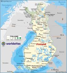 The northern part of finland is an expanse of coniferous forests, with pine, birch and fir trees, which finally open up into the arctic tundra. Finland Maps Facts Finland Map World Map Europe Norway Map