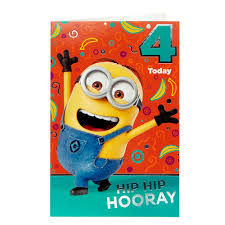 You may never ever need to acquire an additional card again! Buy Minions 4th Birthday Card For Gbp 0 99 Card Factory Uk