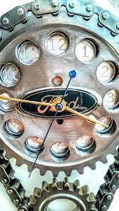 ford metal gear wall clock car part