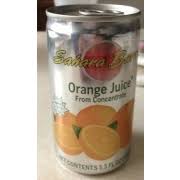 sysco burst orange juice calories