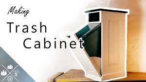 making a diy tilt out trash cabinet
