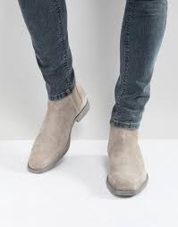 Men's chelsea boots reached the height of fashion in the 60s, when the beatles wore cuban heeled versions, and they've remained popular to this day. Aldo Vianello Suede Chelsea Boots In Gray For Men Lyst