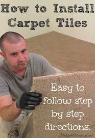 how to install carpet tiles step by