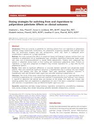 Pdf Dosing Strategies For Switching From Oral Risperidone